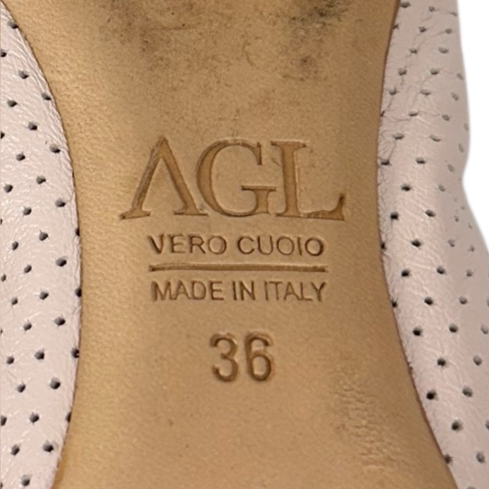 AGL Monika Leather Cap Toe Ballet Ballerina Flats EU 36 US 6 Pink Made In Italy - Picture 12 of 15